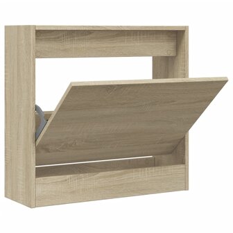 Schoenenkast 60x21x57 cm bewerkt hout sonoma eikenkleurig 2
