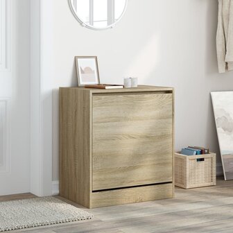 Schoenenkast 60x42x69 cm bewerkt hout sonoma eikenkleurig 3