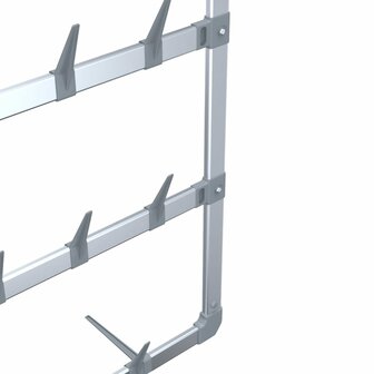 Schoenenrek hangend 66x13x139 cm zilverkleurig 5