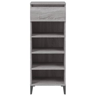 Schoenenrek 40x36x105 cm bewerkt hout grijs sonoma eikenkleurig 6