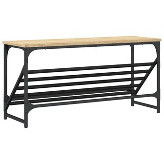 Schoenenrek 90x30x45 cm bewerkt hout sonoma eikenkleurig 6