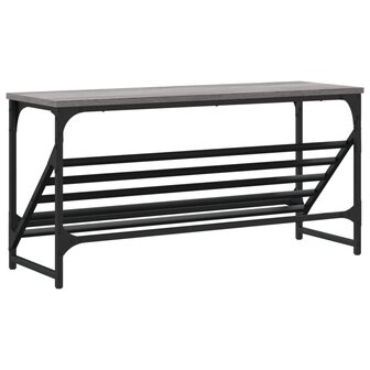 Schoenenrek 90x30x45 cm bewerkt hout grijs sonoma eikenkleurig 6