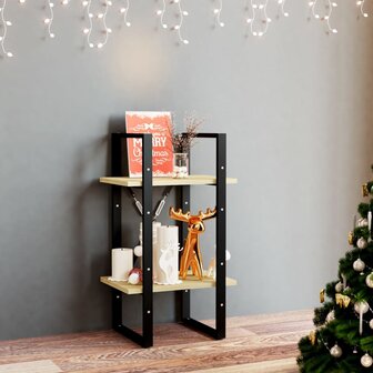 Boekenkast met 2 schappen 40x30x70 cm massief grenenhout 1
