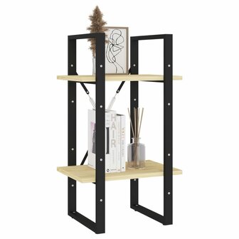 Boekenkast met 2 schappen 40x30x70 cm massief grenenhout 4