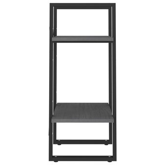 Boekenkast met 2 schappen 40x30x70 cm massief grenenhout grijs 6