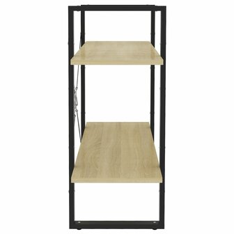 Boekenkast met 2 schappen 80x30x70 cm spaanplaat sonoma eiken 5