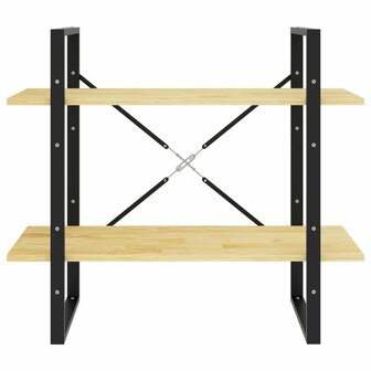 Boekenkast met 2 schappen 80x30x70 cm massief grenenhout 5