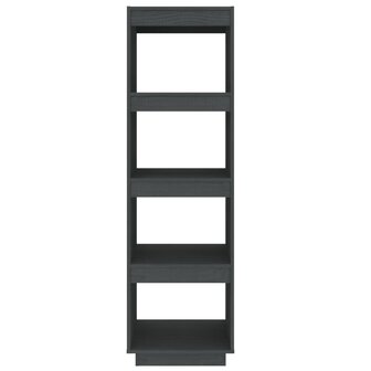 Boekenkast/kamerscherm 40x35x135 cm massief grenenhout grijs 5
