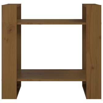 Boekenkast/kamerscherm 60x35x57 cm massief hout honingbruin 3