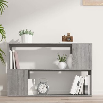 Boekenkast 100x24x63 cm bewerkt hout grijs sonoma eikenkleurig 3
