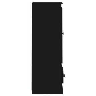 Hoge kast 36x35,5x103,5 cm bewerkt hout zwart 6