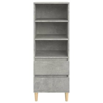 Hoge kast 40x36x110 cm bewerkt hout betongrijs 3