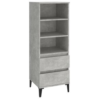 Hoge kast 40x36x110 cm bewerkt hout betongrijs 2