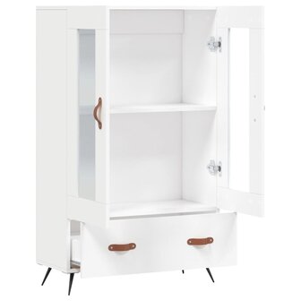 Hoge kast 69,5x31x115 cm bewerkt hout wit 5