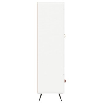 Hoge kast 69,5x31x115 cm bewerkt hout wit 7