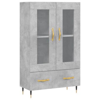 Hoge kast 69,5x31x115 cm bewerkt hout betongrijs 2