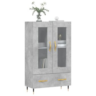 Hoge kast 69,5x31x115 cm bewerkt hout betongrijs 3