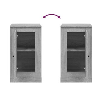 Dressoir 37,5x35,5x67,5 cm bewerkt hout grijs sonoma eikenkleur 9