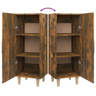 Dressoir 34,5x34x90 cm bewerkt hout gerookt eikenkleurig 9