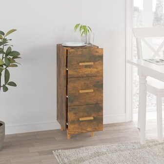 Dressoir 34,5x34x90 cm bewerkt hout gerookt eiken 3