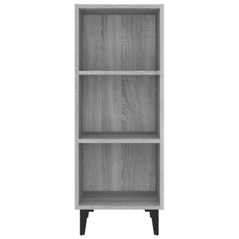 Dressoir 34,5x32,5x90 cm bewerkt hout grijs sonoma eikenkleurig 5