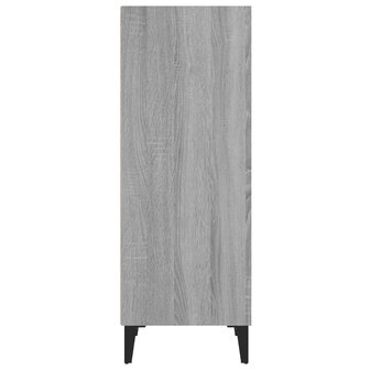 Dressoir 34,5x32,5x90 cm bewerkt hout grijs sonoma eikenkleurig 6