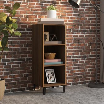 Dressoir 34,5x32,5x90 cm bewerkt hout bruin eikenkleur 1