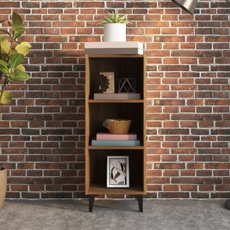 Dressoir 34,5x32,5x90 cm bewerkt hout bruin eikenkleur 3