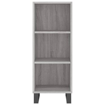 Dressoir 34,5x32,5x90 cm bewerkt hout grijs sonoma eikenkleurig 3
