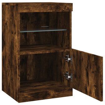 Dressoir met LED-verlichting 41x37x67 cm gerookt eikenkleurig 7
