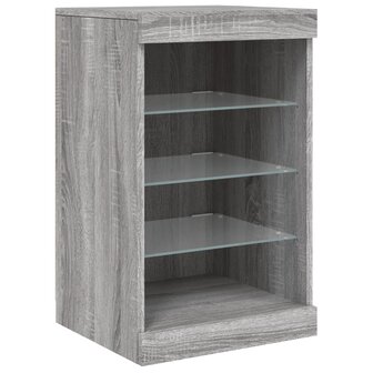 Dressoir met LED-verlichting 41x37x67 cm grijs sonoma eiken 3