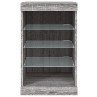 Dressoir met LED-verlichting 41x37x67 cm grijs sonoma eiken 6