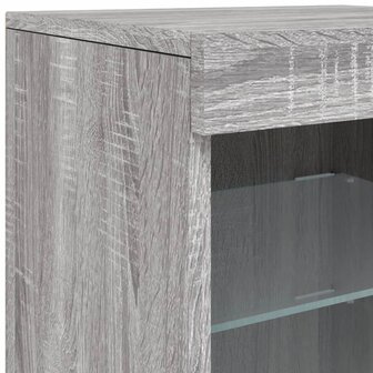 Dressoir met LED-verlichting 41x37x67 cm grijs sonoma eiken 9