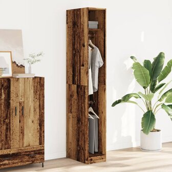 Kledingkast 30x50x200 cm bewerkt hout oud hout 3