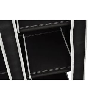 Kledingkast opvouwbaar 110x45x175 cm zwart  6