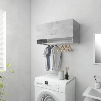 Kledingkast 70x32,5x35 cm bewerkt hout betongrijs 3