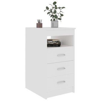 Ladekast 40x50x76 cm bewerkt hout wit 3