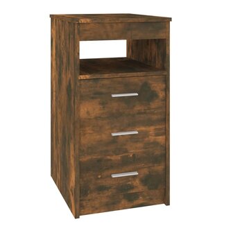 Ladekast 40x50x76 cm bewerkt hout gerookt eikenkleurig 2