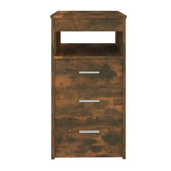 Ladekast 40x50x76 cm bewerkt hout gerookt eikenkleurig 5