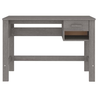 Bureau HAMAR 110x40x75 cm massief grenenhout lichtgrijs 5