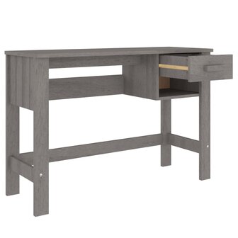 Bureau HAMAR 110x40x75 cm massief grenenhout lichtgrijs 7