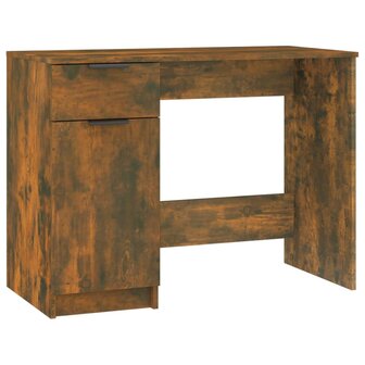 Bureau 100x50x75 cm bewerkt hout gerookt eikenkleurig 2