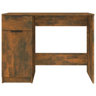 Bureau 100x50x75 cm bewerkt hout gerookt eikenkleurig 6