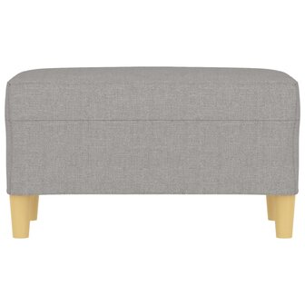 Bankje 70x35x41 cm stof lichtgrijs 3