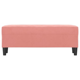 Bankje 100x35x41 cm fluweel roze 3
