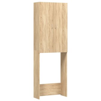 Wasmachinekast 64x25,5x190 cm sonoma eikenkleurig 2