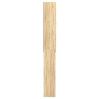 Wasmachinekast 64x25,5x190 cm sonoma eikenkleurig 4