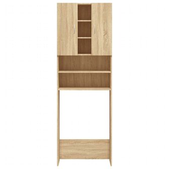 Wasmachinekast 64x25,5x190 cm sonoma eikenkleurig 3