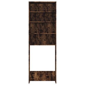 Wasmachinekast 64x24x190 cm gerookt eikenkleurig 6