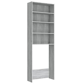 Wasmachinekast 64x24x190 cm grijs sonoma eikenkleurig 2